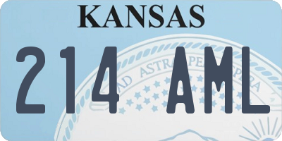 KS license plate 214AML