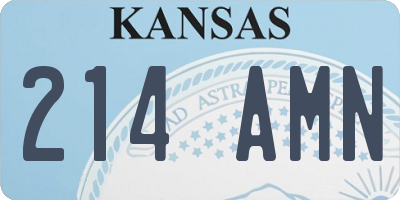 KS license plate 214AMN