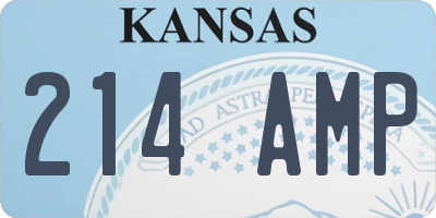 KS license plate 214AMP