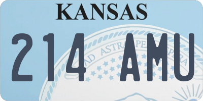 KS license plate 214AMU
