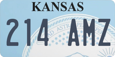 KS license plate 214AMZ