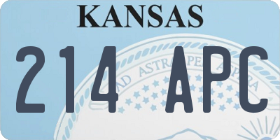 KS license plate 214APC