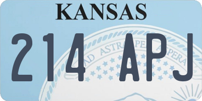 KS license plate 214APJ