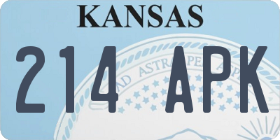 KS license plate 214APK