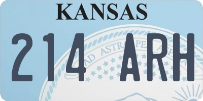 KS license plate 214ARH