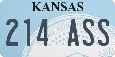 KS license plate 214ASS