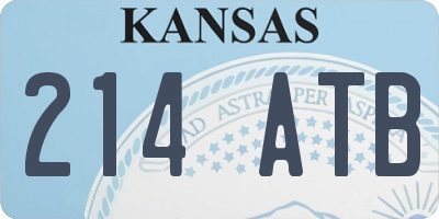 KS license plate 214ATB