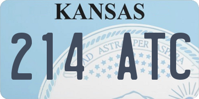 KS license plate 214ATC