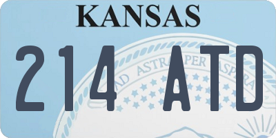 KS license plate 214ATD