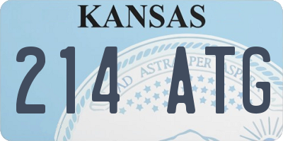 KS license plate 214ATG