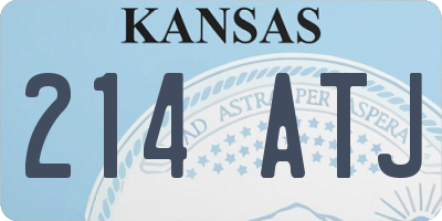 KS license plate 214ATJ
