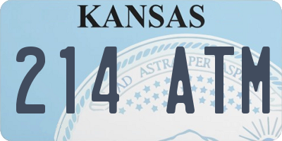KS license plate 214ATM