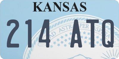 KS license plate 214ATQ