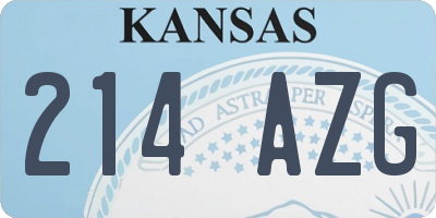 KS license plate 214AZG