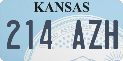 KS license plate 214AZH