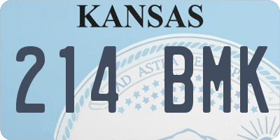 KS license plate 214BMK