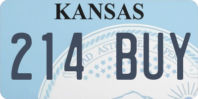 KS license plate 214BUY