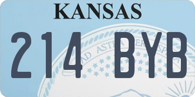 KS license plate 214BYB