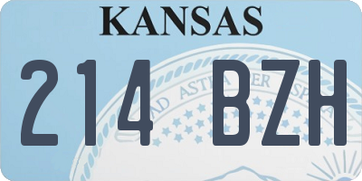 KS license plate 214BZH