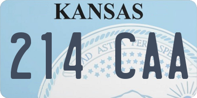 KS license plate 214CAA