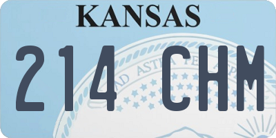 KS license plate 214CHM