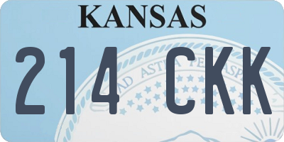 KS license plate 214CKK