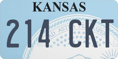 KS license plate 214CKT