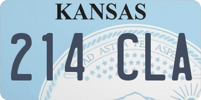 KS license plate 214CLA