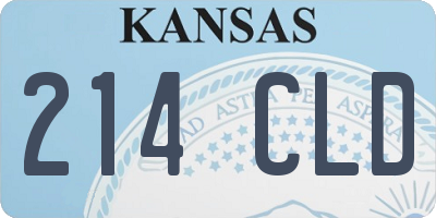 KS license plate 214CLD
