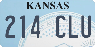 KS license plate 214CLU