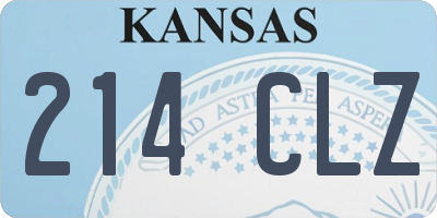 KS license plate 214CLZ