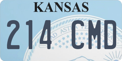 KS license plate 214CMD