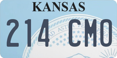 KS license plate 214CMO
