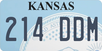 KS license plate 214DDM