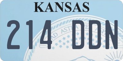 KS license plate 214DDN