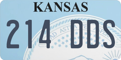 KS license plate 214DDS