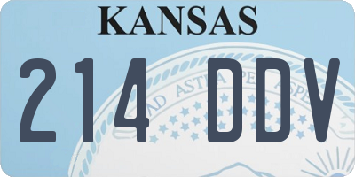 KS license plate 214DDV