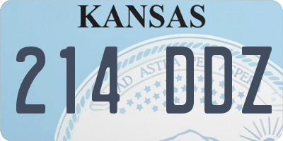 KS license plate 214DDZ