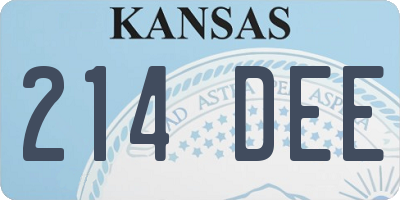 KS license plate 214DEE