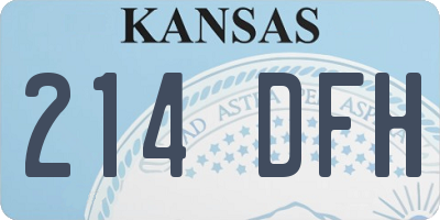 KS license plate 214DFH