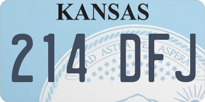 KS license plate 214DFJ