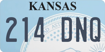 KS license plate 214DNQ