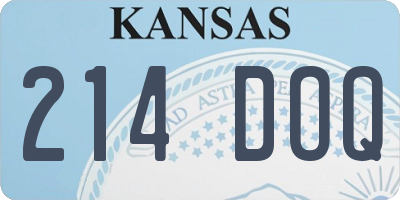 KS license plate 214DOQ