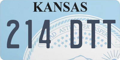 KS license plate 214DTT