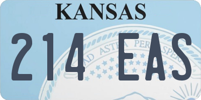 KS license plate 214EAS