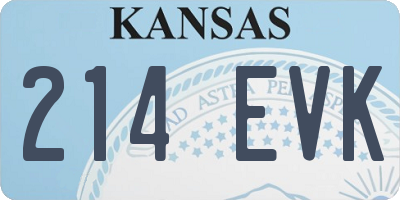KS license plate 214EVK