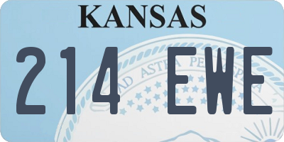 KS license plate 214EWE