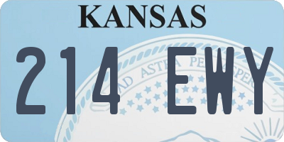 KS license plate 214EWY