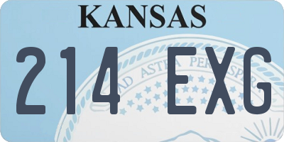 KS license plate 214EXG