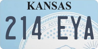 KS license plate 214EYA